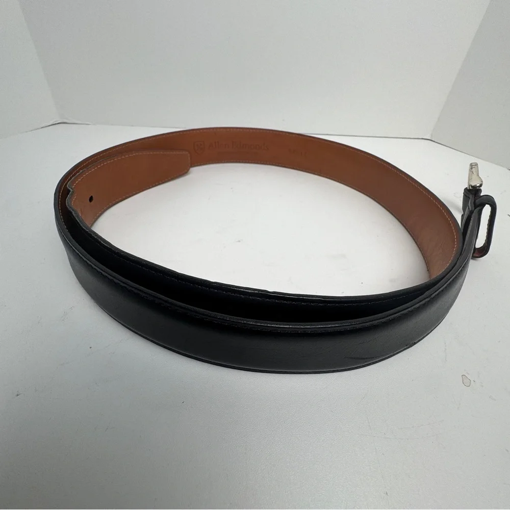 Allen Edmunds 40 Black Genuine Leather Belt Made In USA